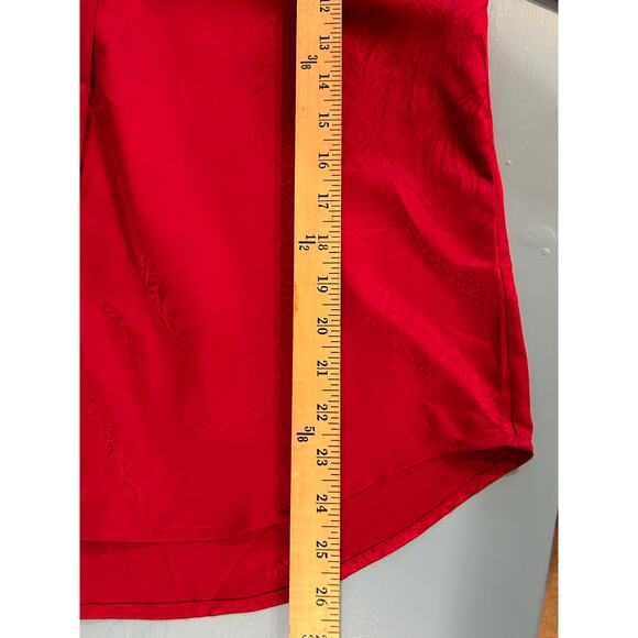 Chico’s Red Button-Up Dress Shirt Size 1 US 8 - 10 Holiday Career Professional - Picture 7 of 7
